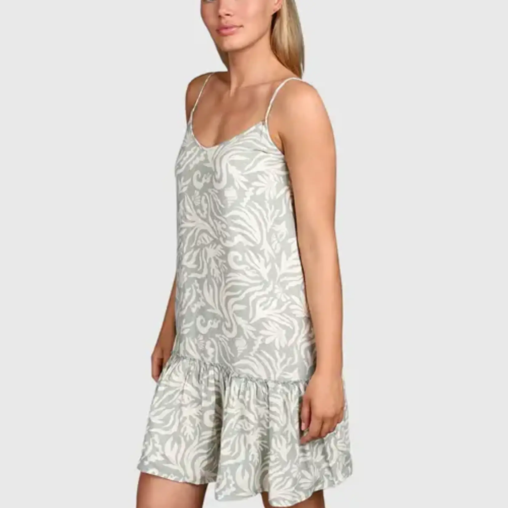 Brunotti Nami-Print Women Dress - Aqua Grey - BRUNOTTI