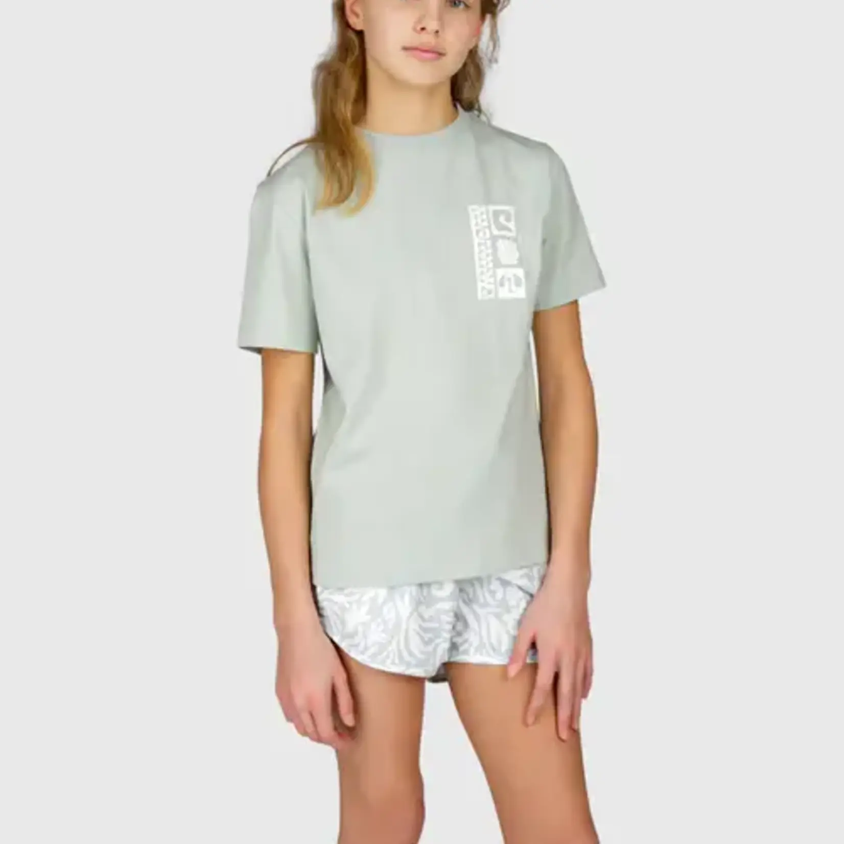 Brunotti Zennandy Girls T-Shirt - Aqua Grey - BRUNOTTI