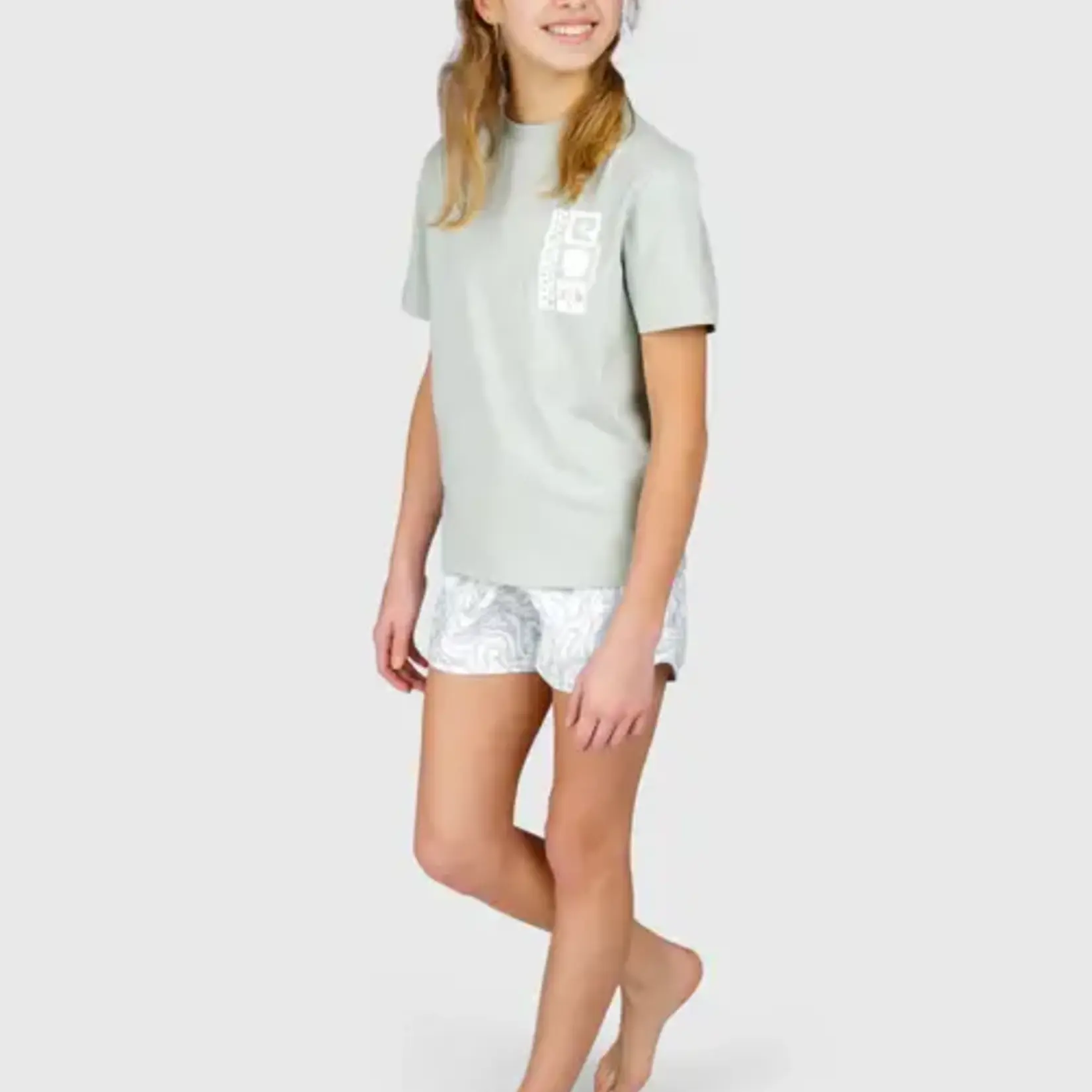 Brunotti Zennandy Girls T-Shirt - Aqua Grey - BRUNOTTI