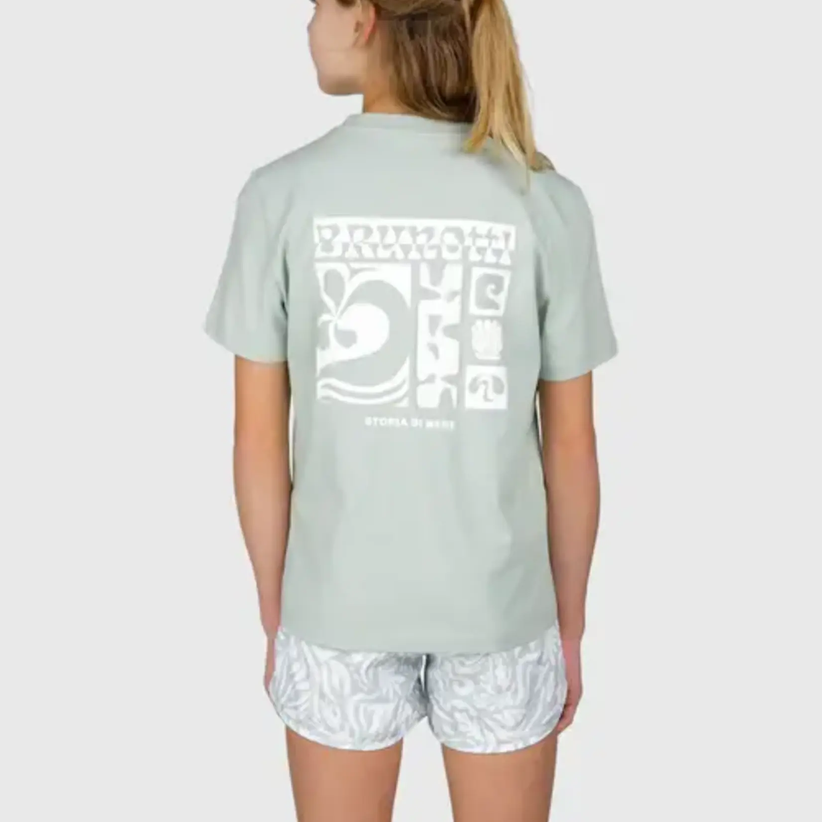 Brunotti Zennandy Girls T-Shirt - Aqua Grey - BRUNOTTI