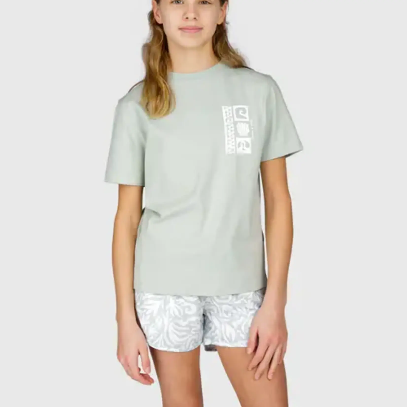 Brunotti Zennandy Girls T-Shirt - Aqua Grey - BRUNOTTI