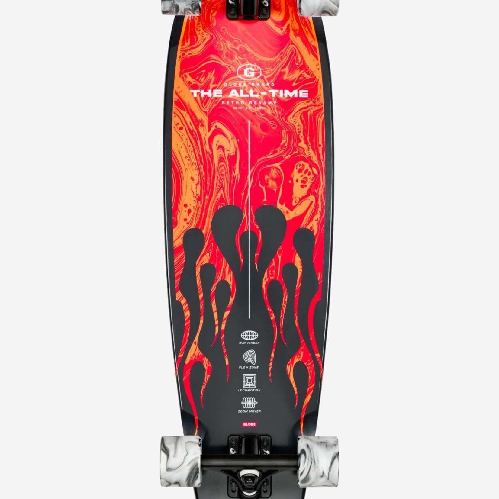 Globe All-Time 35" Flammes rouges - Longboard - GLOBE