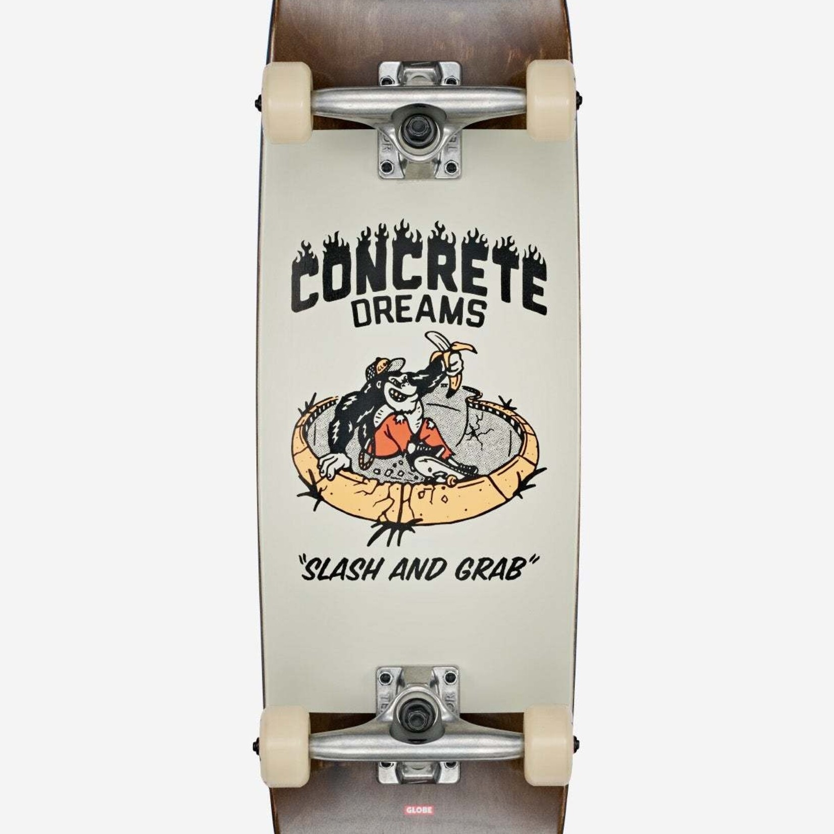 Globe KIDS SOFTIE 83 MID 8.25 COMPLETE SKATEBOARD - DARK MAPLE/CONCRETE DREAMS -  GLOBE