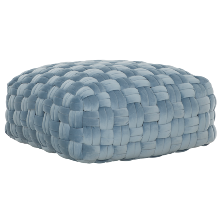 So True by Troubadour Poef Weave velvet ijsblauw large