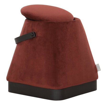 So True by Troubadour Poef Triangel velvet wijnrood