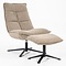 Fauteuil Martin met voetenbank beige