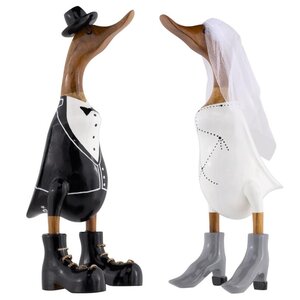 Bruid en Bruidegom Duck, set van 2