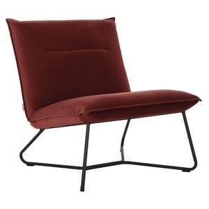 Fauteuil Lotus velvet wijnrood