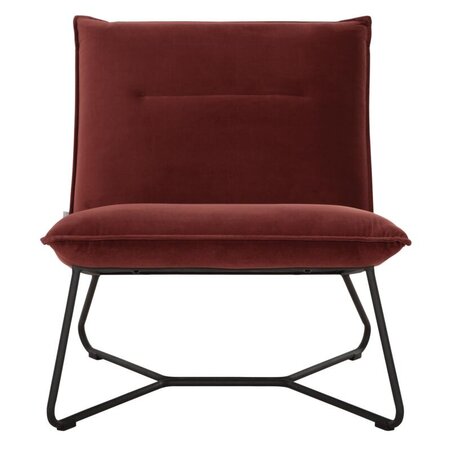 So True by Troubadour Fauteuil Lotus velvet wijnrood
