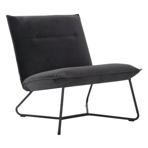 Fauteuil Lotus velvet donkergrijs