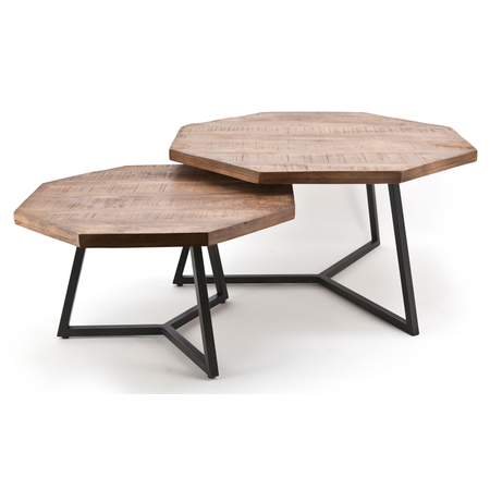 Salontafel Octavia naturel, set van 2