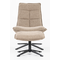 Fauteuil Martin met voetenbank beige