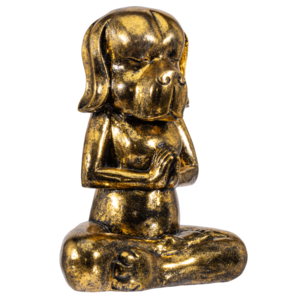 Yoga hond vintage goud
