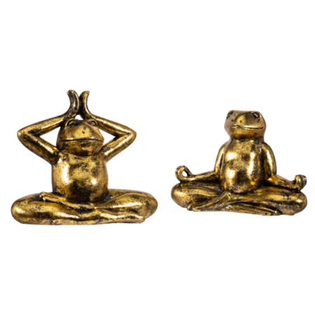 So True by Troubadour Yoga Kikkers vintage goud, set van 2