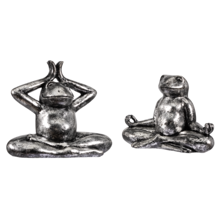 So True by Troubadour Yoga Kikkers vintage zilver, set van 2