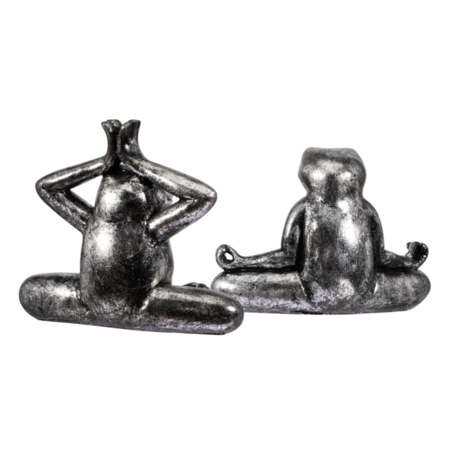 So True by Troubadour Yoga Kikkers vintage zilver, set van 2