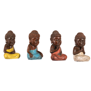 Buddha Thailand Meditatie, set van 4