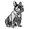 So True by Troubadour Franse Buldog vintage zilver