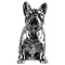 So True by Troubadour Franse Buldog vintage zilver