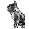 So True by Troubadour Franse Buldog vintage zilver