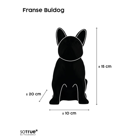 So True by Troubadour Franse Buldog vintage zilver