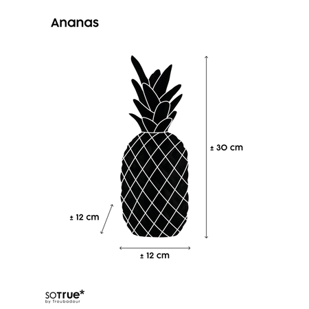 So True by Troubadour Ananas vintage mat zwart