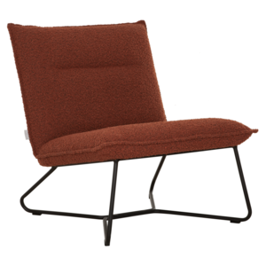 Fauteuil Lotus boucle brique