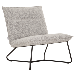 Fauteuil Lotus boucle lichtgrijs