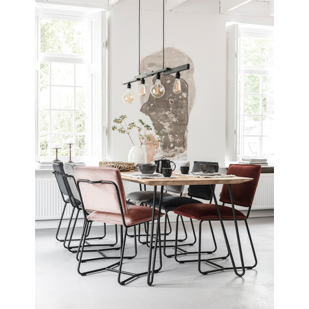 So True by Troubadour Eetkamerstoel Icone velvet donkergrijs