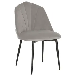 Eetkamerstoel Rivoli velvet lichtgrijs