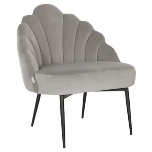 Fauteuil Rivoli velvet lichtgrijs