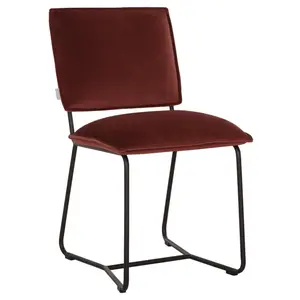 Eetkamerstoel Icone velvet wijnrood