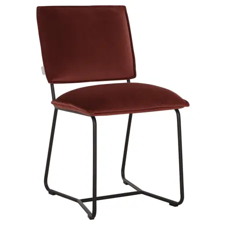 So True by Troubadour Eetkamerstoel Icone velvet wijnrood