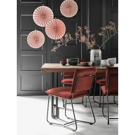 So True by Troubadour Eetkamerstoel Icone velvet wijnrood