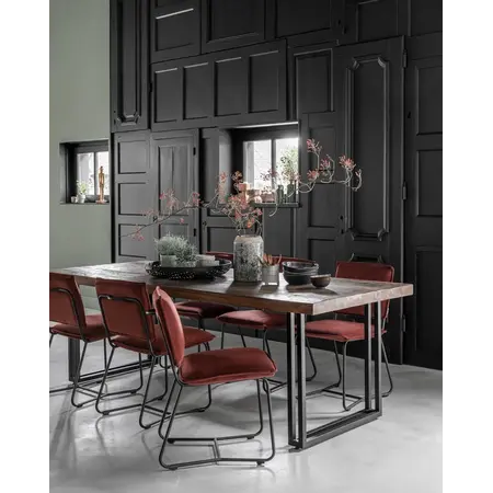 So True by Troubadour Eetkamerstoel Icone velvet wijnrood