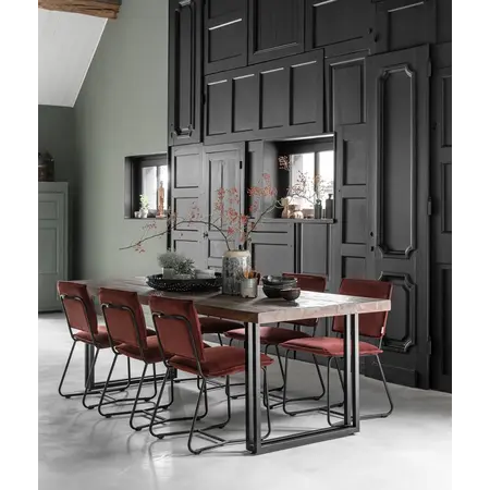 So True by Troubadour Eetkamerstoel Icone velvet wijnrood