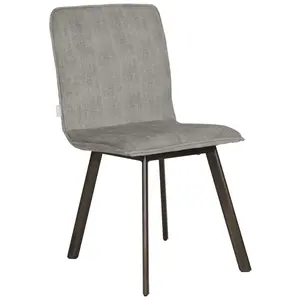 Eetkamerstoel Sparkle rib lichtgrijs