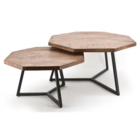 Salontafel Octavia naturel, set van 2