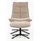 Fauteuil Martin met voetenbank beige