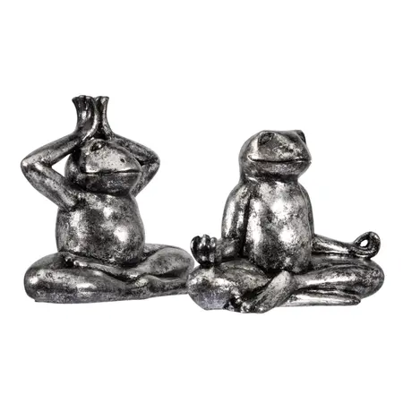 So True by Troubadour Yoga Kikkers vintage zilver, set van 2