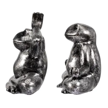 So True by Troubadour Yoga Kikkers vintage zilver, set van 2