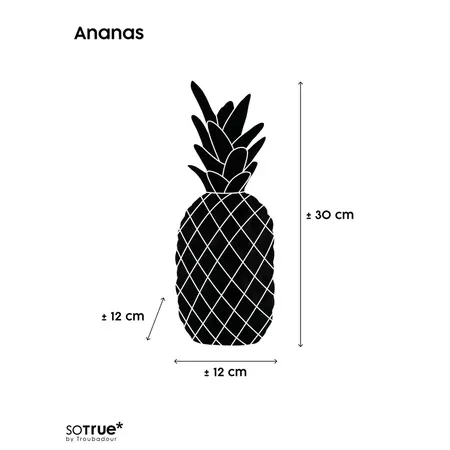 So True by Troubadour Ananas vintage mat zwart