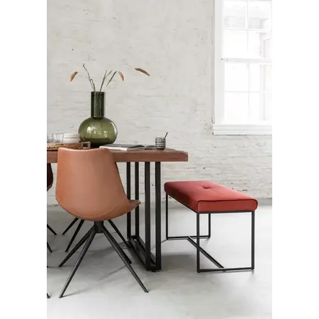 So True by Troubadour Eetkamerbank Mirage velvet wijnrood