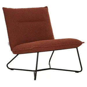Fauteuil Lotus boucle brique