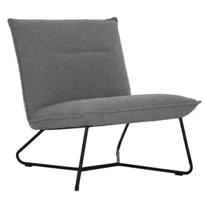 Fauteuil Lotus boucle grijs