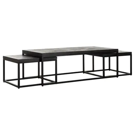 So True by Troubadour Salontafel Parket zwart, set van 3