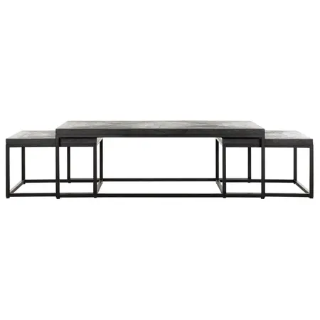 So True by Troubadour Salontafel Parket zwart, set van 3