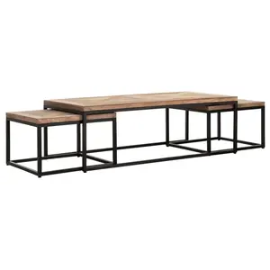 Salontafel Parket naturel, set van 3