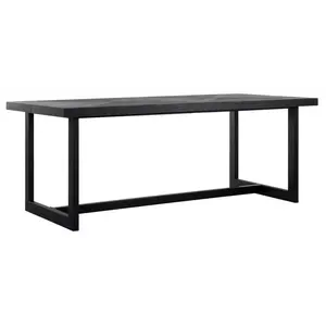 Eettafel Parket zwart 200 cm