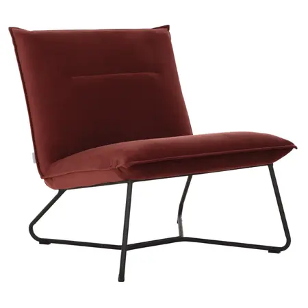 So True by Troubadour Fauteuil Lotus velvet wijnrood